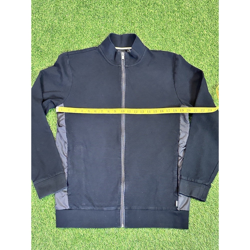Hugo Boss Shepherd Jacket Men's Large Black Zip Up Woven Side Panels Designer - Picture 7 of 16